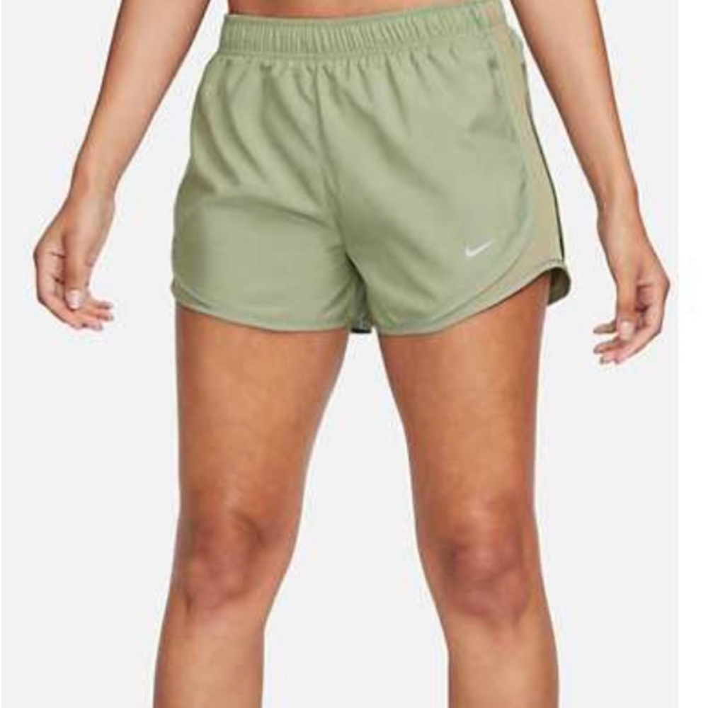 green dri fit nike shorts